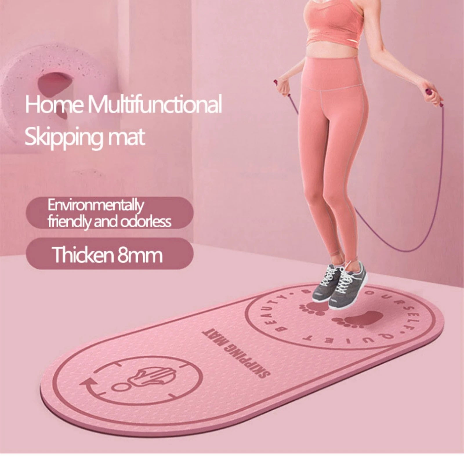 Discover the Ultimate Anti-Noise Jump Rope and Yoga Mat: Your Go-To Fitness Companion for Home and Outdoor Workouts